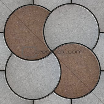 Gray and Brown Pavement  in the Form of a Circle.