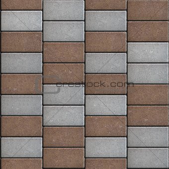 Brown  Paving Consisting of  Rectangles Laid Out in a Chaotic Manner.