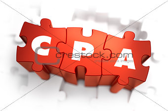 CPA - White Word on Red Puzzles.