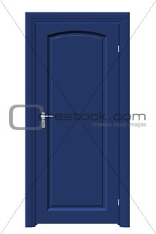 Blue wooden door