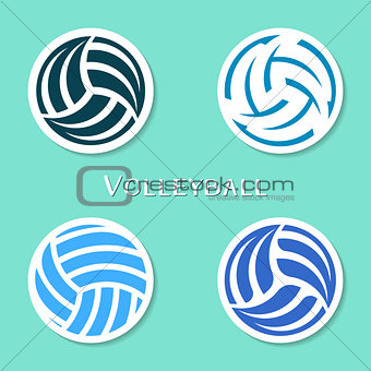Volleyball ball labels