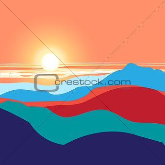 graphics landscape sunset