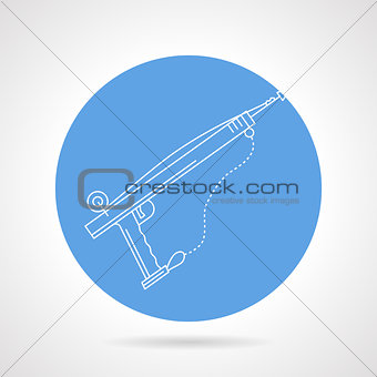 Harpoon blue round vector icon