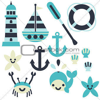Nautical Clip Art Set