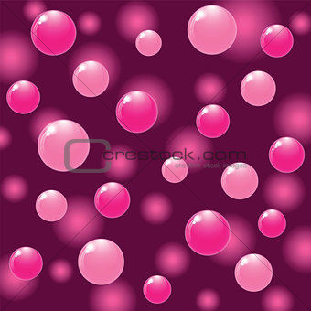 Pink balls on colorful background. 