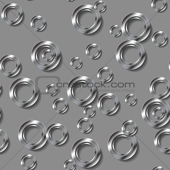 Abstract metal circles seamless background