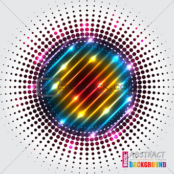 Abstract halftone background with rainbow colors 