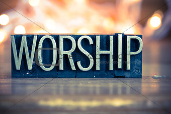 Worship Concept Metal Letterpress Type