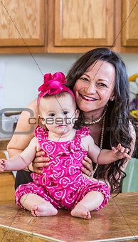 Woman With Cute Baby