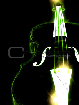 Glowing violin