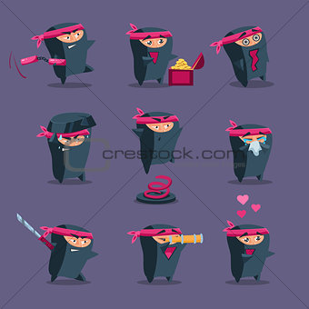 Collection of Cute Cartoon Ninja