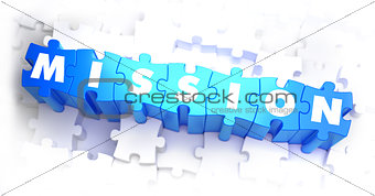 Mission - Text on Blue Puzzles.