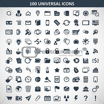 100 media icons