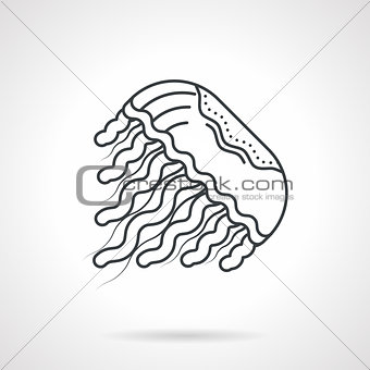 Jellyfish line vector icon