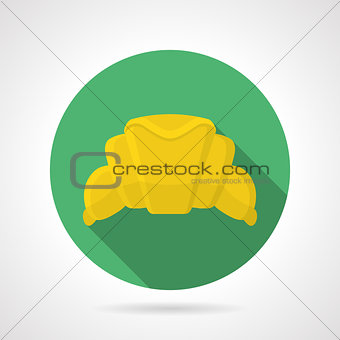 Flat color vector icon for croissant