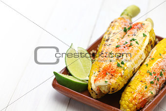 mexican grilled corn dish, elote
