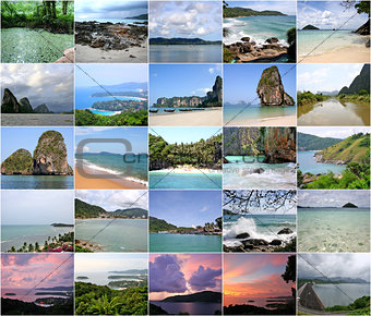 Collage of beautiful Thailand