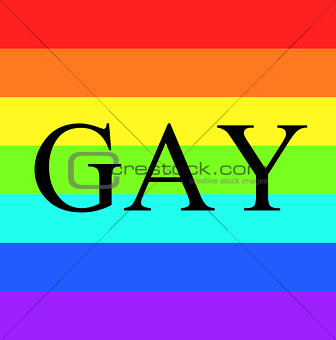 Vector gay rainbow flag 
