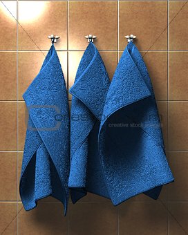 Tree blue towels