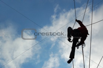 a man-climber