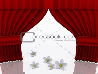 Stage with flower