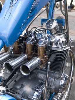Engine detail of motorcycle