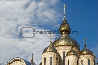 golden domes and crosses