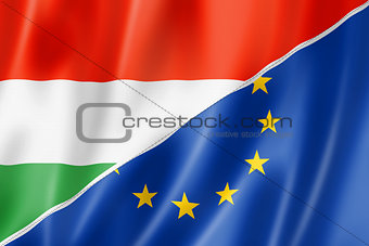 Hungary and Europe flag