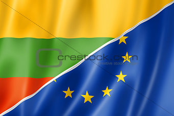 Lithuania and Europe flag