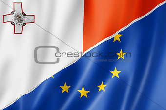 Malta and Europe flag