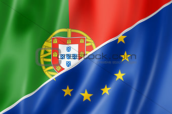 Portugal and Europe flag