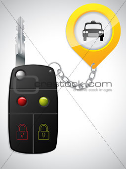 Car remote with taxi keyholder