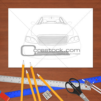 Graphic car model