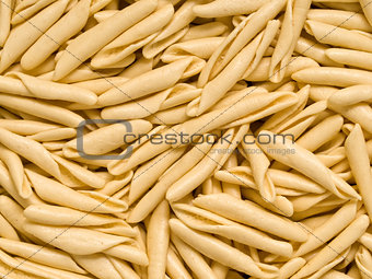 sicilian dried pasta casareccia food background