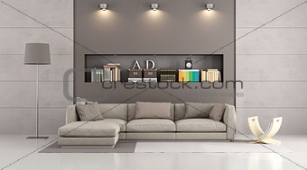 Modern sofa in a contemporary livingroom 