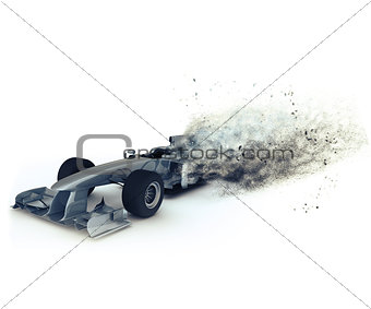 3D Generic racing car with speed effect