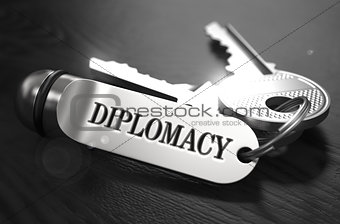 Diplomacy Concept. Keys with Keyring.