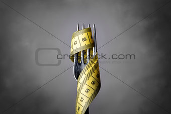 Tape measer with fork