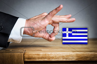 Man shoots Greek Flag off