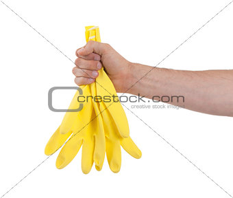 Rubber glove isolated