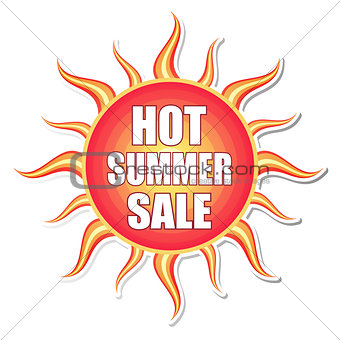 hot summer sale in sun label
