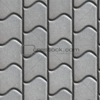 Grey Paving Slabs of the Wavy Form.