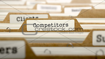 Competitors Concept with Word on Folder.