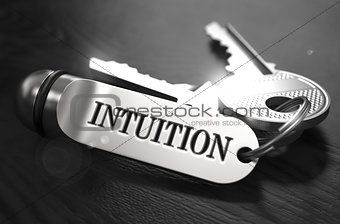 Intuition Concept. Keys with Keyring.