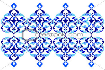 designed with shades of blue ottoman pattern series three versio