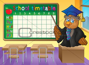 School timetable classroom theme 2