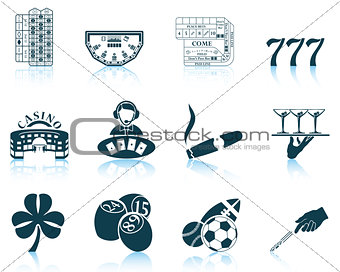 Set of gambling icons