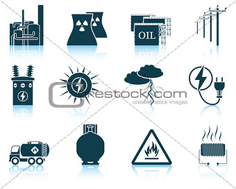 Set of energy icons.