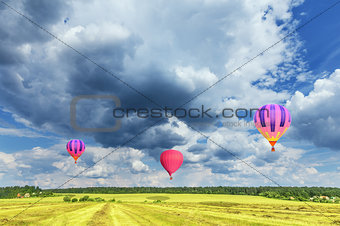Morning flight of the hot air balloons.