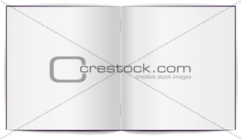 Open brochure with white clean sheets